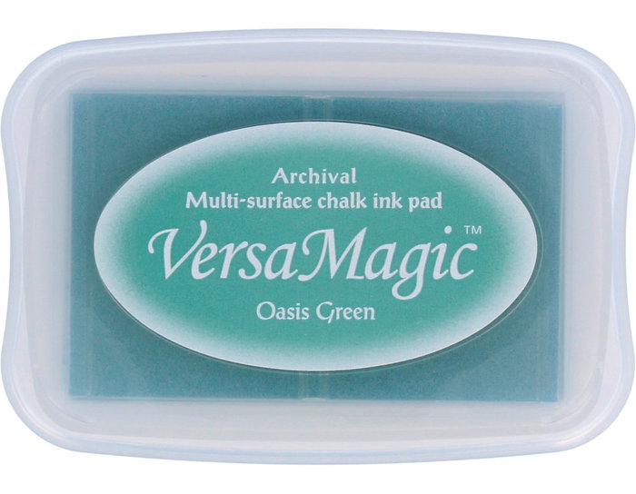 Tsukineko Almohadilla de Tinta VERSAMAGIC Verde Oasis Efecto Tiza 95x65mm Tsukineko Almohadilla de Tinta VERSAMAGIC Verde Oasis Efecto Tiza 95x65mm
