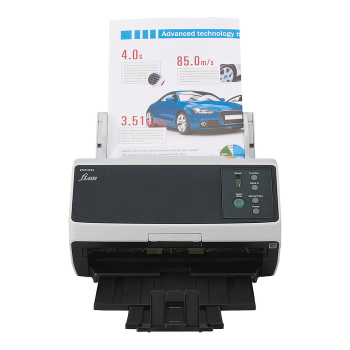 Ricoh Document Scanner fi-8150 - 50 ppm ADF Duplex, USB 3.2, LAN, 600 x 600 DPI, Escáner de Alimentador Automático para A4