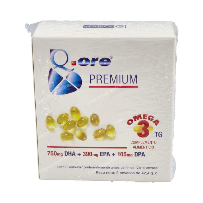 ANROCH Premium Omega 3 120 Perlas para Colesterol, Corazón, Memoria y Visión con DHA y EPA