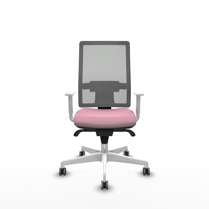 PIQUERAS Y CRESPO Silla de oficina Horna Rosa y Gris con Mecanismo Sincro PIQUERAS Y CRESPO Silla de oficina Horna Rosa y Gris con Mecanismo Sincro