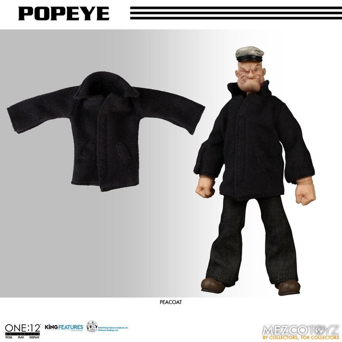 Mezco Toyz One:12 Collective Figura de Acción Popeye - Figura Articulada de 15.5 cm con Accesorios Intercambiables