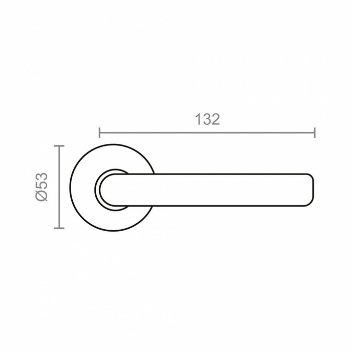 Edm Juego de roseta modelo 575 de acero inoxidable, ø53 mm