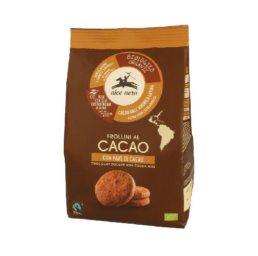 ALCE NERO Galletas Cacao Habas Cacao BIO 250 gr