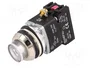 PROMET Interruptor de presión NEF30 30mm 24V Blanco NC + NA