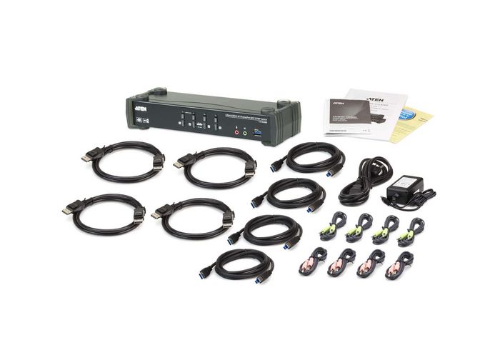 Aten CS1924M Switch KVMP DisplayPort MST USB 3.0 4K para 4 Puertos