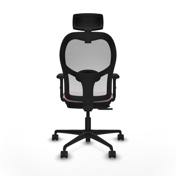 PIQUERAS Y CRESPO Silla de oficina Jorquera Rosa y Blanco con mecanismo Sincro/Traslack