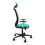 PIQUERAS Y CRESPO Silla de oficina Zulema Turquesa y Blanco
