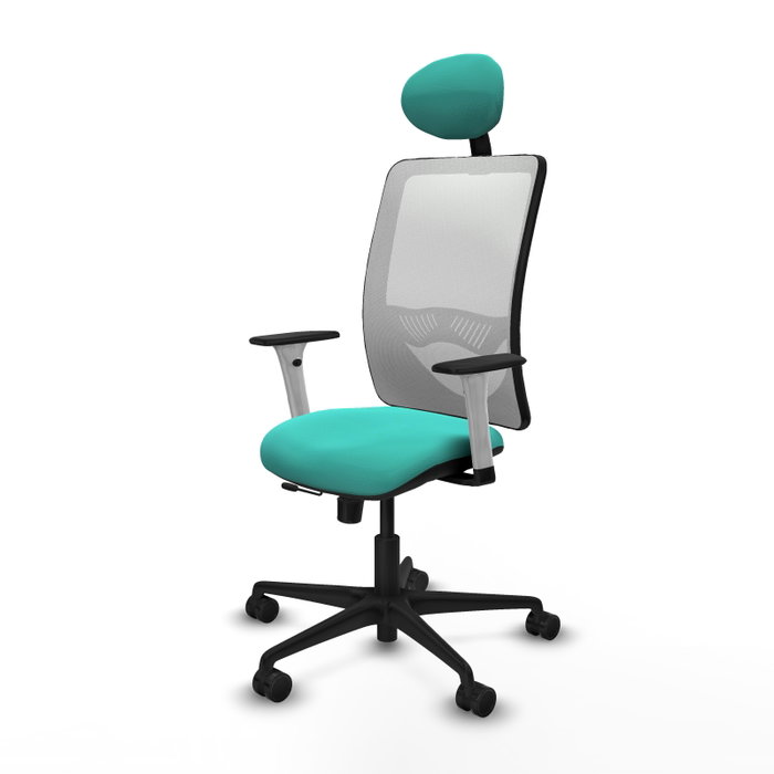 PIQUERAS Y CRESPO Silla de oficina Zulema Turquesa y Blanco PIQUERAS Y CRESPO Silla de oficina Zulema Turquesa y Blanco