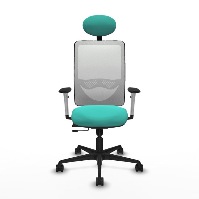 PIQUERAS Y CRESPO Silla de oficina Zulema Turquesa y Blanco PIQUERAS Y CRESPO Silla de oficina Zulema Turquesa y Blanco