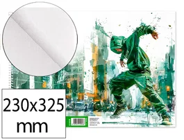 Liderpapel Bloc dibujo liderpapel artistico urban espiral 230x325mm 20 hojas 130g/m2 sin recuadro perforado