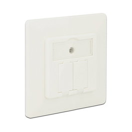 DeLOCK 86219 Keystone Anschlussdose 2 Port kompakt Blanco
