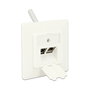 DeLOCK 86219 Keystone Anschlussdose 2 Port kompakt, Conector RJ-45 Blanco para Montaje en Rack, 80 x 80 x 25.7 mm