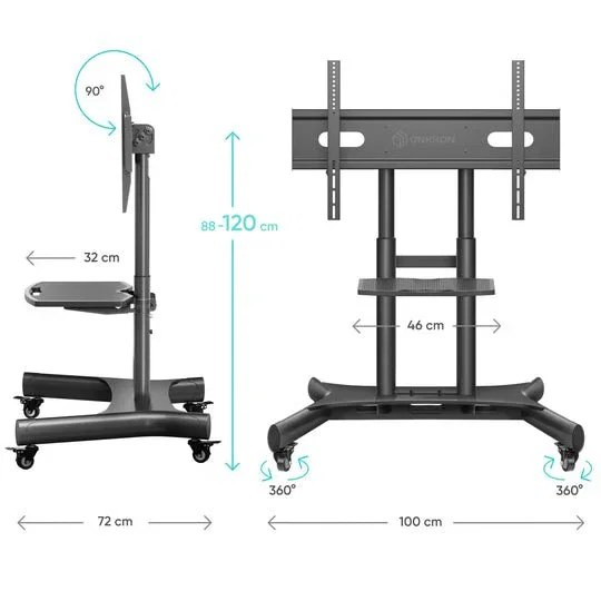 Onkron TS1380-B Soporte para TV de 50 a 83 pulgadas, Negro