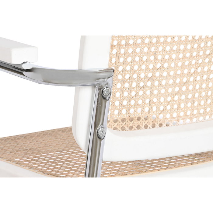DKD Home Decor Silla Olmo Rattan Blanco