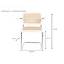 DKD Home Decor Silla Olmo Rattan Blanco