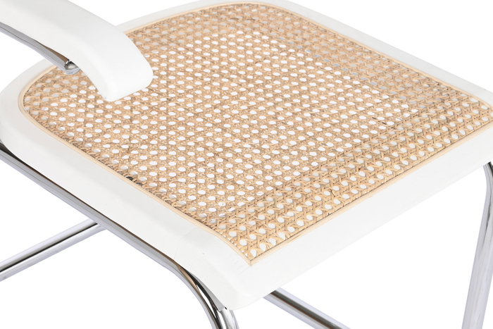 DKD Home Decor Silla Olmo Rattan Blanco