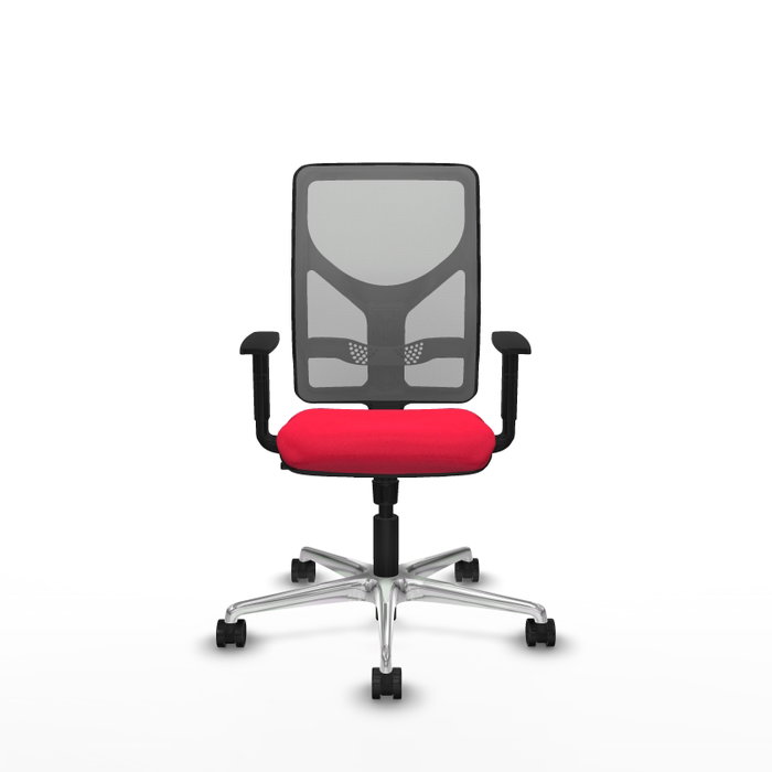 PIQUERAS Y CRESPO Silla de oficina Motilla con mecanismo Sincro, Rojo y Gris