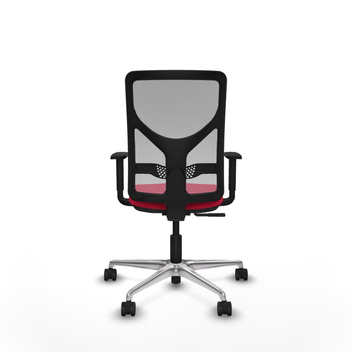 PIQUERAS Y CRESPO Silla de oficina Motilla con mecanismo Sincro, Rojo y Gris