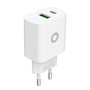 Mobile Origin MO12 Cargador de Pared PD20W Blanco con 1x USB-A y 1x USB-C