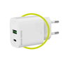 Mobile Origin MO12 Cargador de Pared PD20W Blanco con 1x USB-A y 1x USB-C