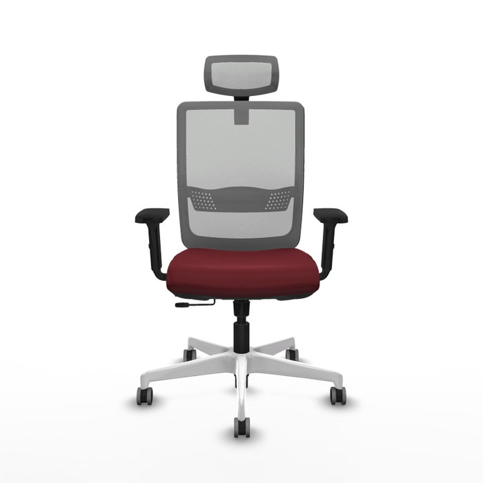 PIQUERAS Y CRESPO Silla de oficina Haches Granate y Gris PIQUERAS Y CRESPO Silla de oficina Haches Granate y Gris