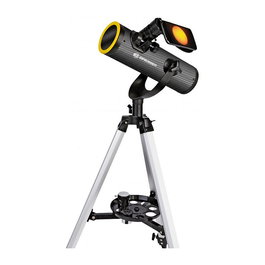 Bresser Telescopio AZ 76/350 Solarix con Trípode, Aumentos 35x, Diseño Carbón