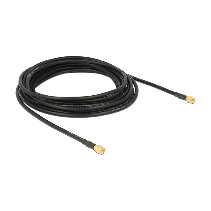 DeLOCK Cable coaxial LMR195 de 5m con conectores SMA Stecker