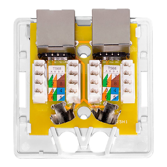 Logilink Caja de superficie 2 conectores RJ45 Cat. 6a apantallado Logilink Caja de superficie 2 conectores RJ45 Cat. 6a apantallado