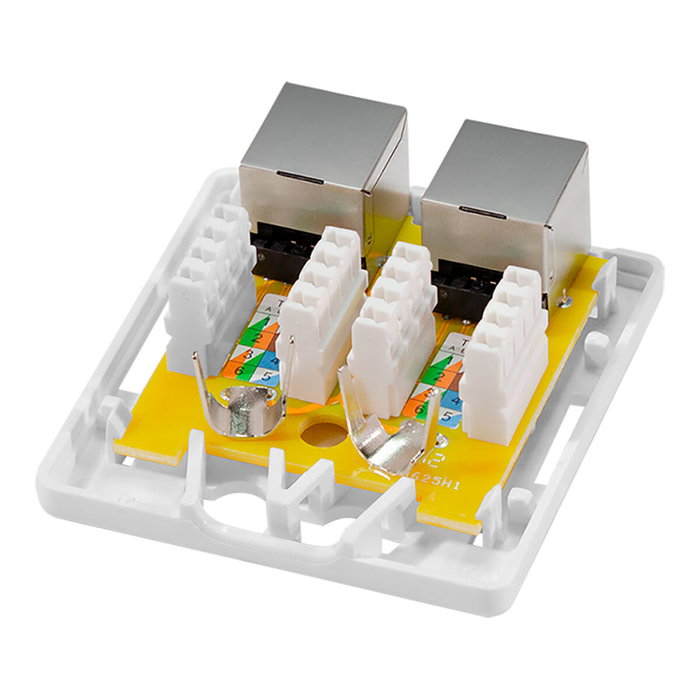 Logilink Caja de superficie 2 conectores RJ45 Cat. 6a apantallado Logilink Caja de superficie 2 conectores RJ45 Cat. 6a apantallado