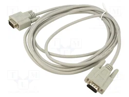 DeLOCK Cable serie Sub-D 9 a Sub-D 9 de 3 m, Beige de color beige