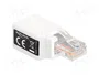 DeLOCK Adaptador RJ50 de macho a hembra blanco