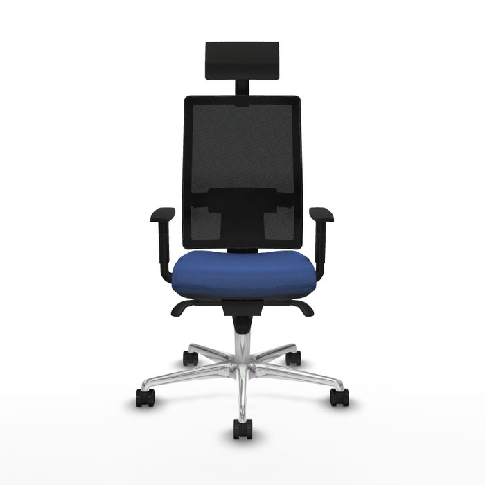 PIQUERAS Y CRESPO Silla de oficina Horna con mecanismo Sincro, Azul marino y Negro