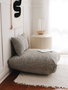 Atelier Del Sofa Zikzak Grey Cojín 70x27x70 cm en Tela TEDDY Color Gris