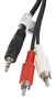 Lanberg Cable de Audio Estéreo Jack 3,5mm a 2x RCA 5m Negro