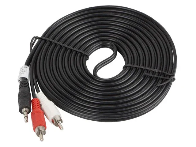 Lanberg Cable de Audio Estéreo 3,5 mm a 2 x RCA 5 m Negro Lanberg Cable de Audio Estéreo 3,5 mm a 2 x RCA 5 m Negro