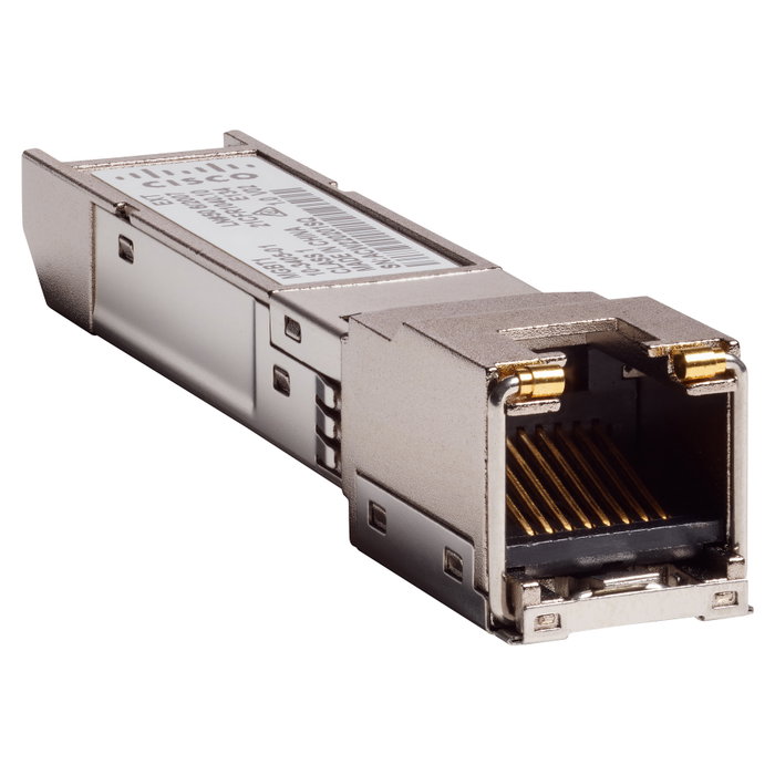 Cisco SFP MGBT1 Mini-GBIC Gigabit Ethernet Transceiver, 1000Base-T RJ-45, Distancia 100 m, Longitud de Onda 1310 nm