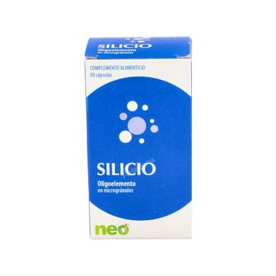 NEO Silicio Microgranulos 50Cap. Contribuye al normal mantenimiento de los tejidos NEO Silicio Microgranulos 50Cap. Contribuye al normal mantenimiento de los tejidos