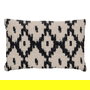 Cojín Blanco y Negro Algodón / Poliéster 40 X 60 cm (Set de 2)
