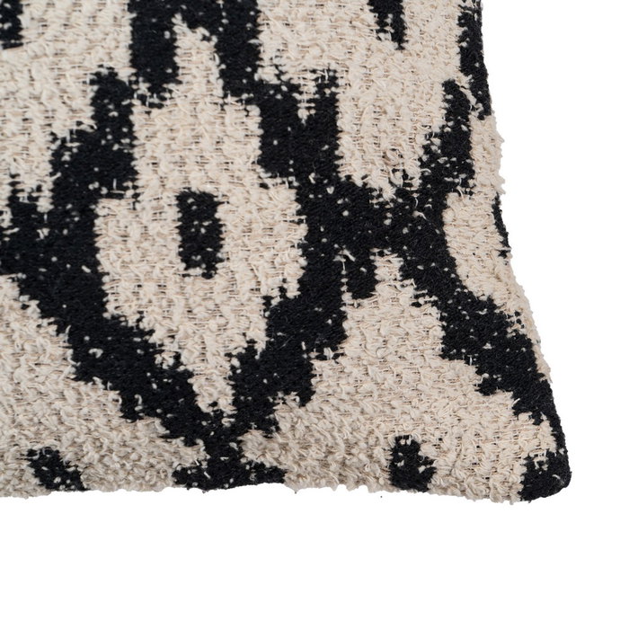 Cojín Blanco y Negro Algodón / Poliéster 40 X 60 cm (Set de 2)