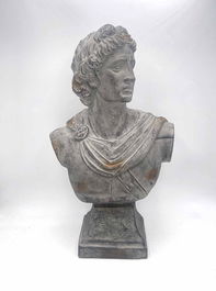 DKD Home Decor Busto Gris Fibra de Vidrio 18 x 58.5 x 36 cm