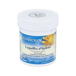 FENIOUX Concha De Ostra Suplemento de Calcio - 730 mg por dosis, 200 Cápsulas