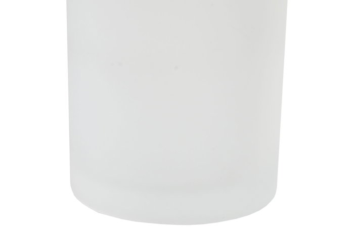DKD Home Decor Portacepillos de Cristal Glaseado y Acacia 7x7x11,5 cm