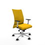 PIQUERAS Y CRESPO Silla Albacete Confidente Amarillo con Mecanismo Sincro y Base de Aluminio
