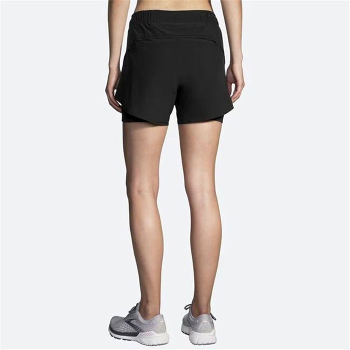 Pantalones Cortos Deportivos para Mujer Brooks Chaser 5" 2-in-1 Negro