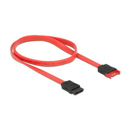 DeLOCK 83954 Cable de extensión SATA III 0,6 m Rojo/Negro