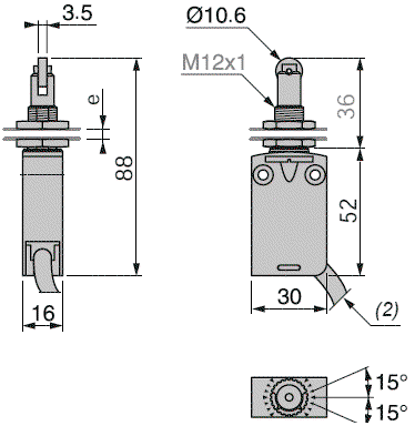 TELEMECANIQUE SENSORS XCMD21F2L1 Interruptor de fin de carrera NO + NC TELEMECANIQUE SENSORS XCMD21F2L1 Interruptor de fin de carrera NO + NC
