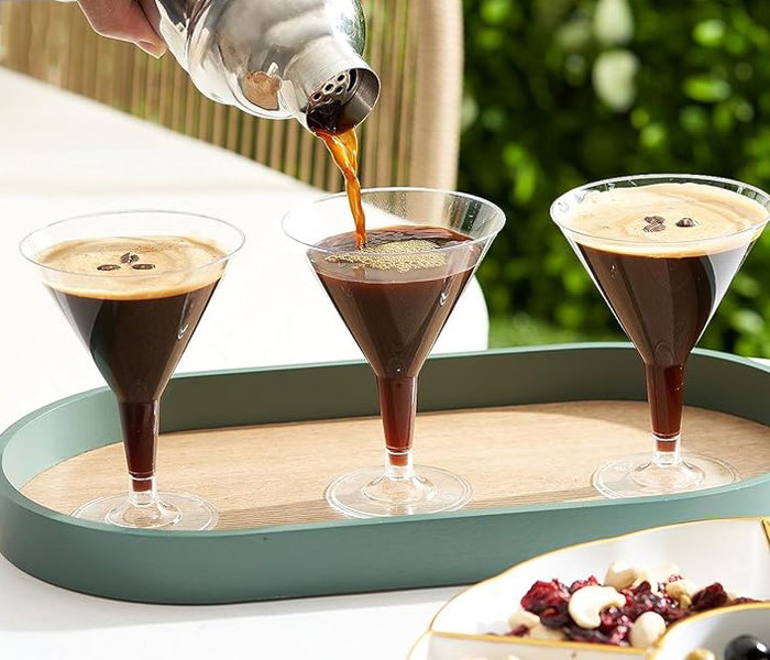 Algon Set de 4 Copas de Cocktail Transparentes 215 cc (24 Unidades)