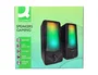 Q-connect Altavoces Bluetooth con Iluminación RGB 2x3W Control de Volumen Color Negro para PC y Consola