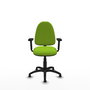 PIQUERAS Y CRESPO Silla de oficina Aýna color Pistacho con brazos 2D