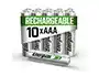 Energizer - Pila Recargable Power Plus AAA Accu Recharge 10 Unidades - Material Reciclado 22% - Blister